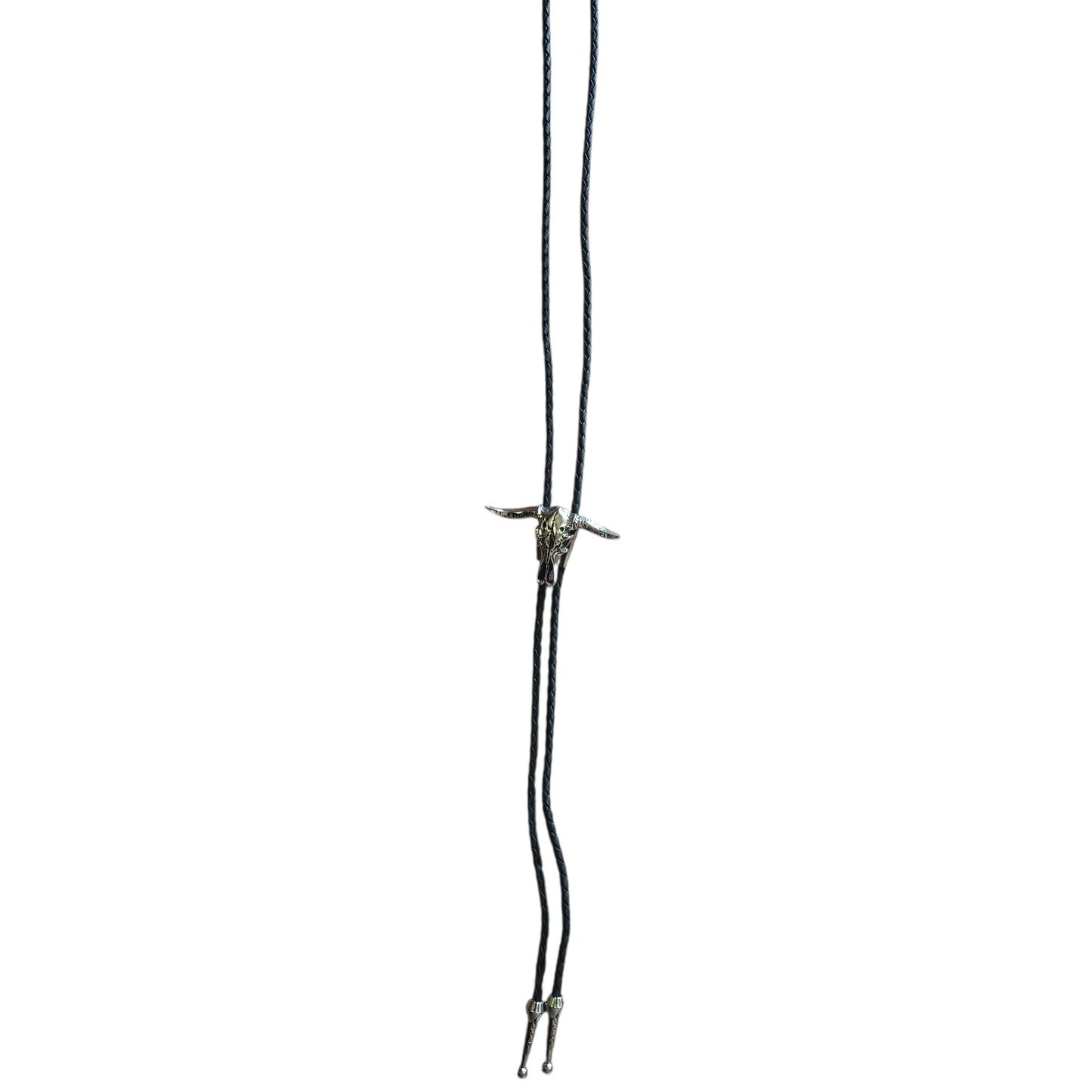Western Bolo Tie (0073) - Silver Longhorn