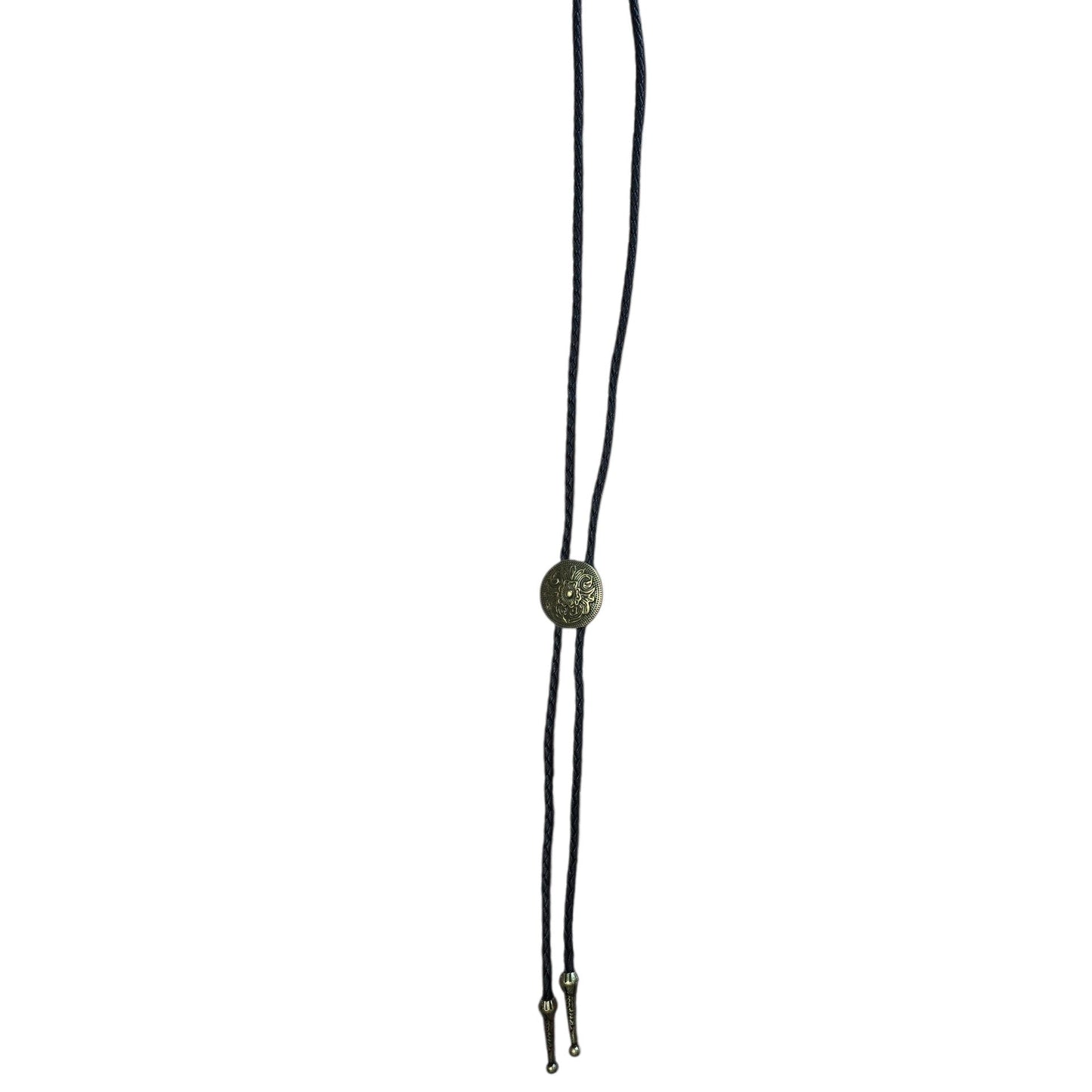 Western Bolo Tie (0074) - Bronze Floral