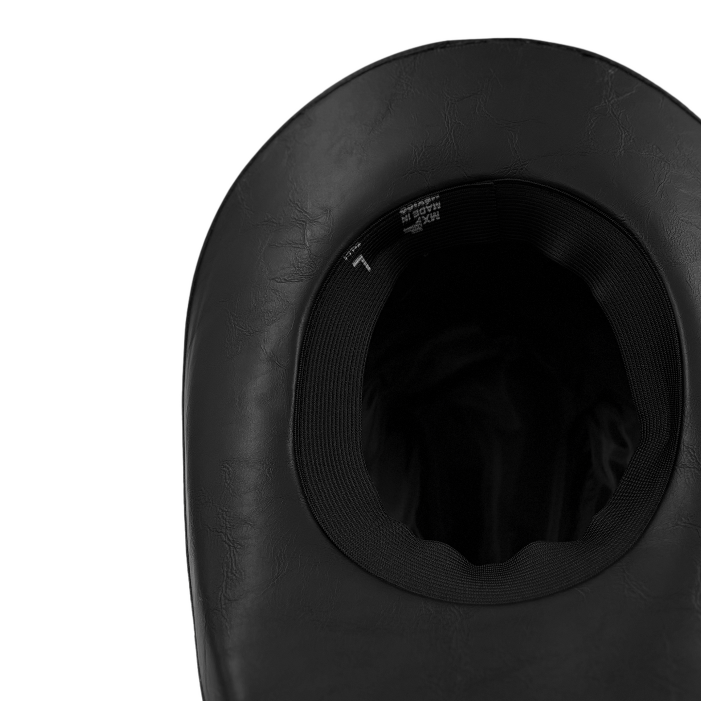 Outlaw Black Faux-Leather Hat