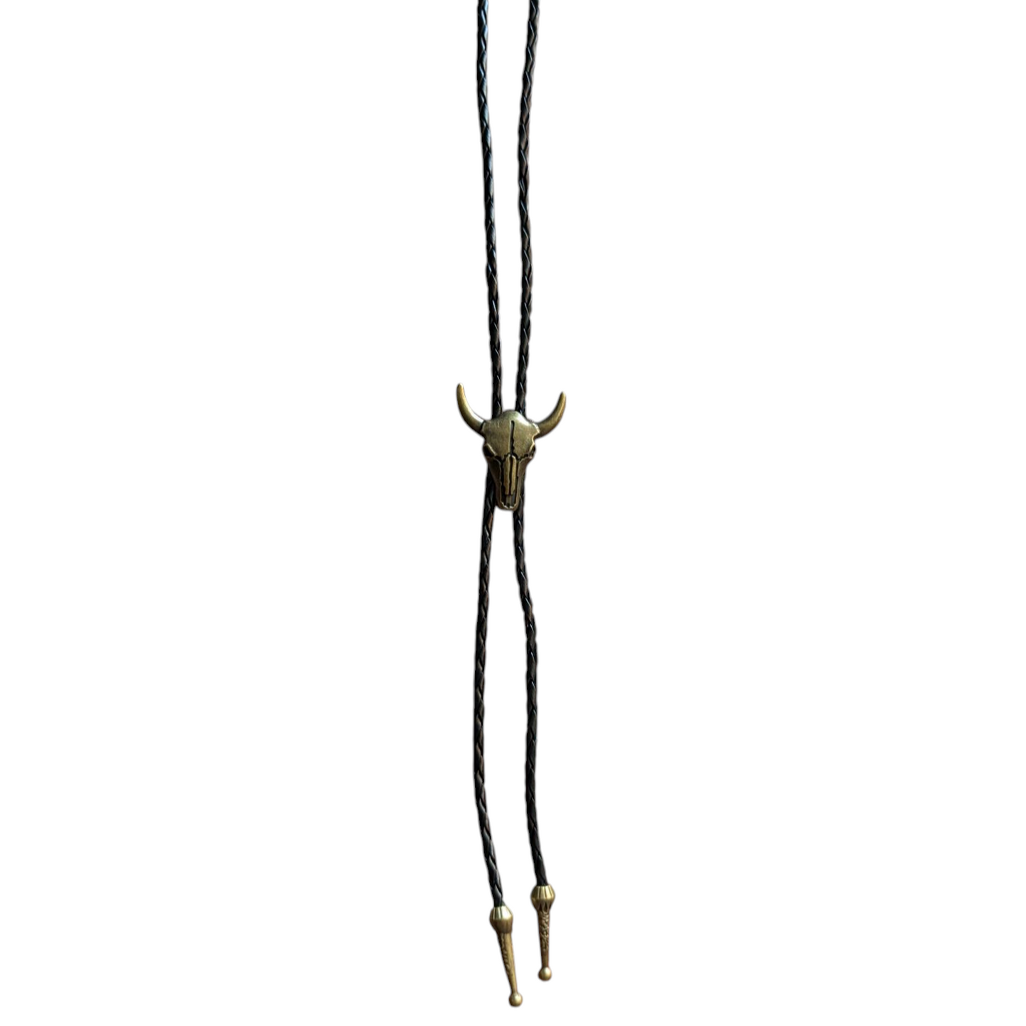 Western Bolo Tie (0011) - Bronze Bull Head
