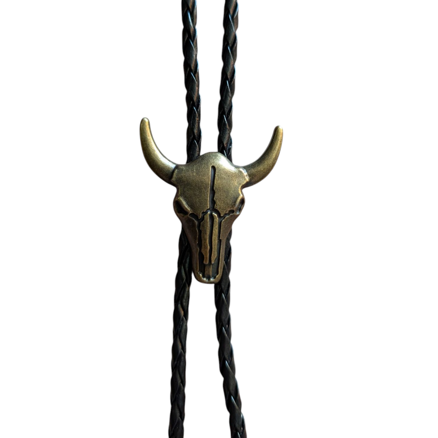 Western Bolo Tie (0011) - Bronze Bull Head
