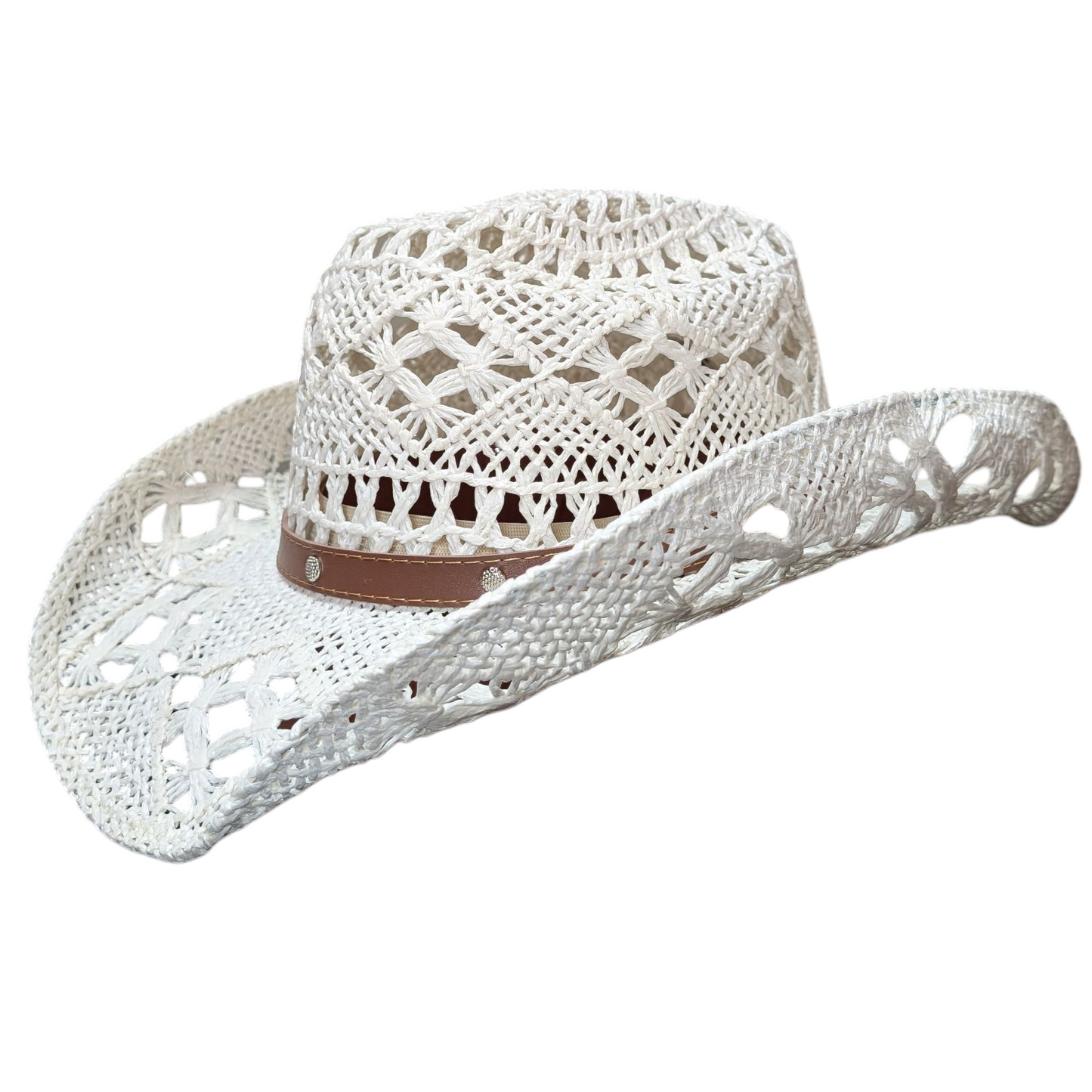 White Straw Cowboy Hat