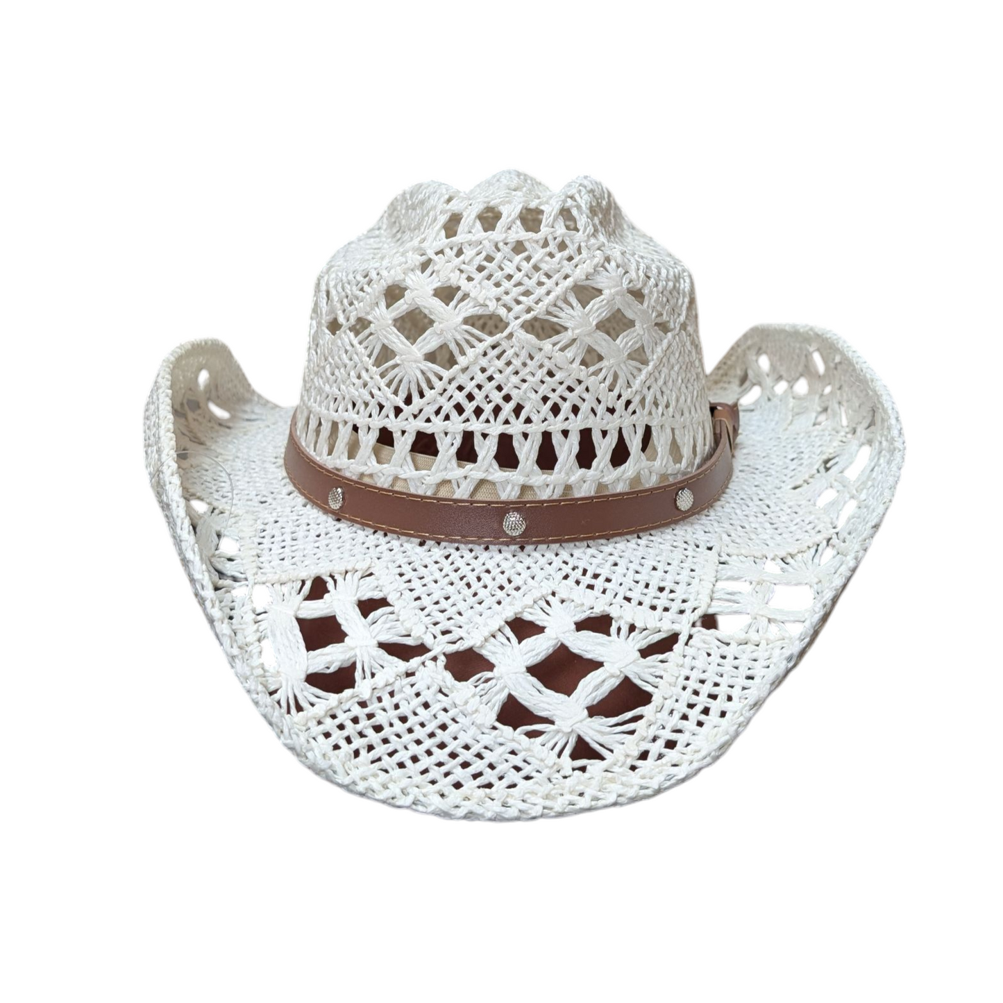 White Straw Cowboy Hat