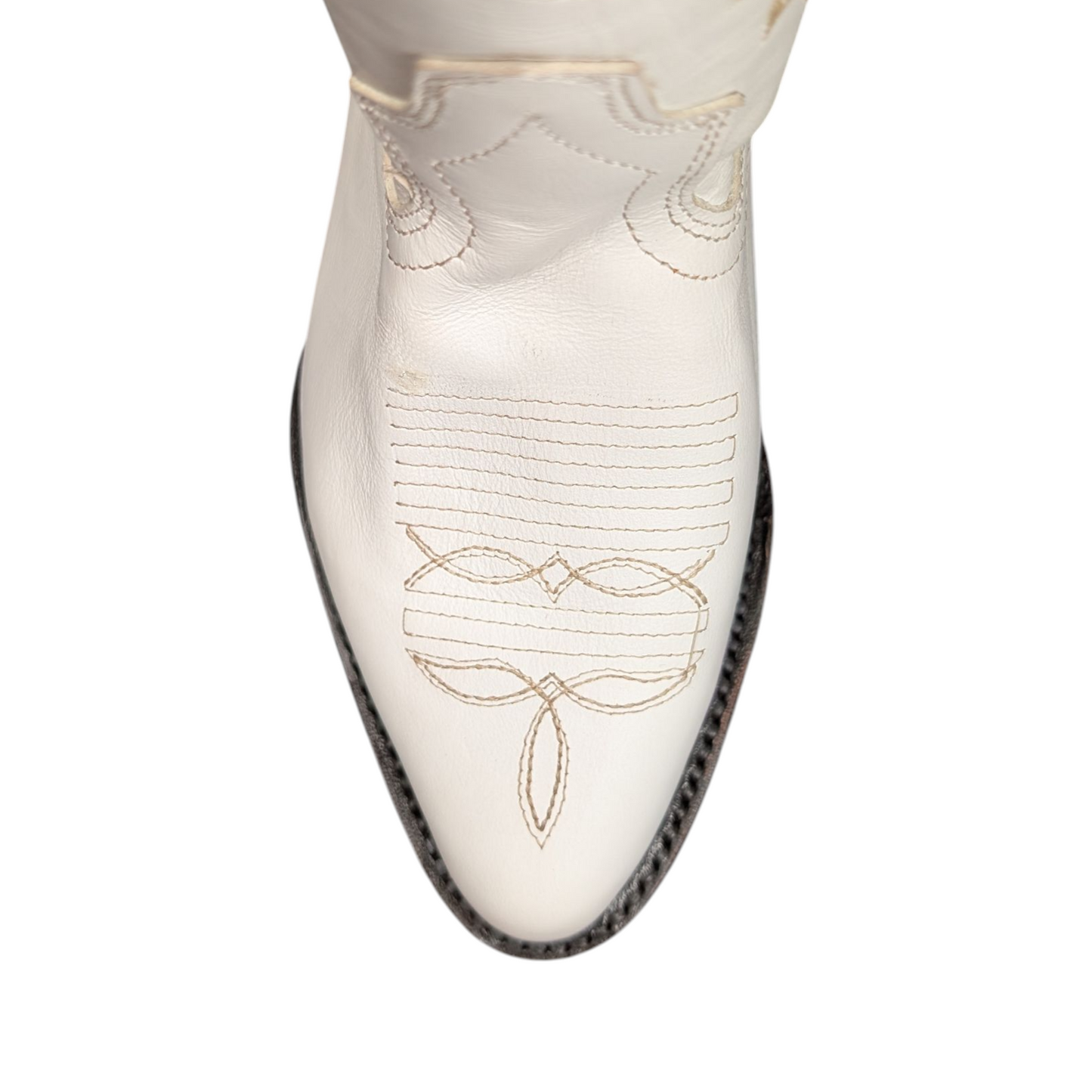 Women's Cowboy Boots (0060) - 14.5" White Round Toe