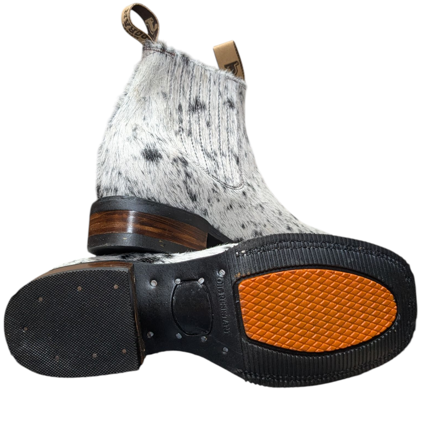 Men's Western Ankle Boot (0029) - 8" Cowhide Wide Square Toe