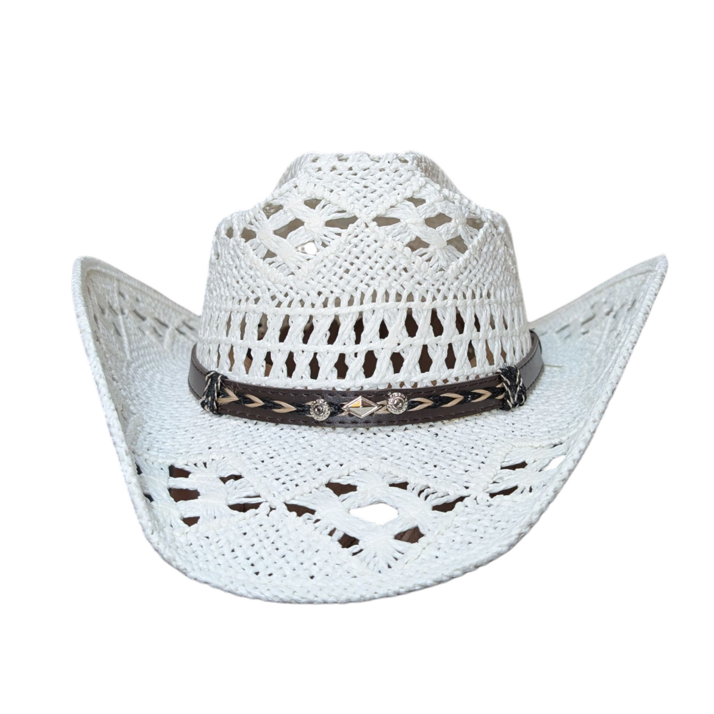 White Straw Cowboy Hat