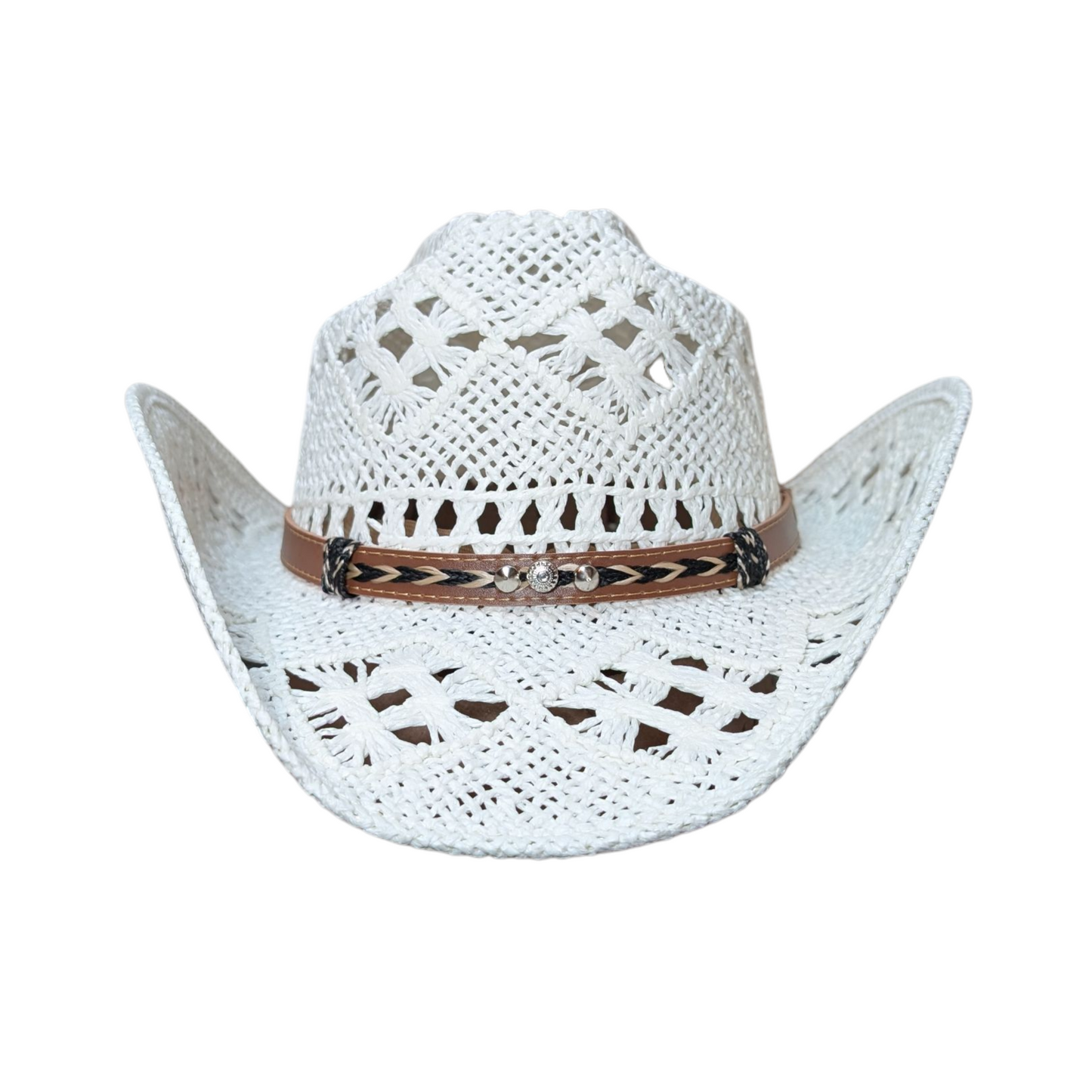 White Straw Cowboy Hat