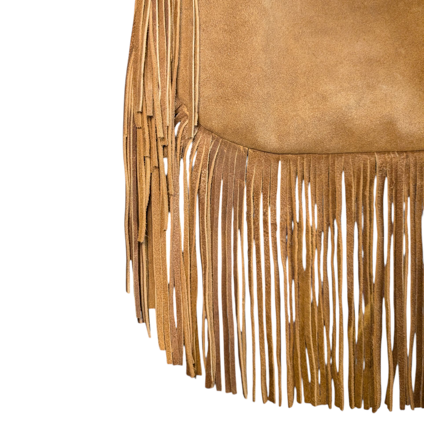 Western Fringe Leather Handbag (0001) – Tan