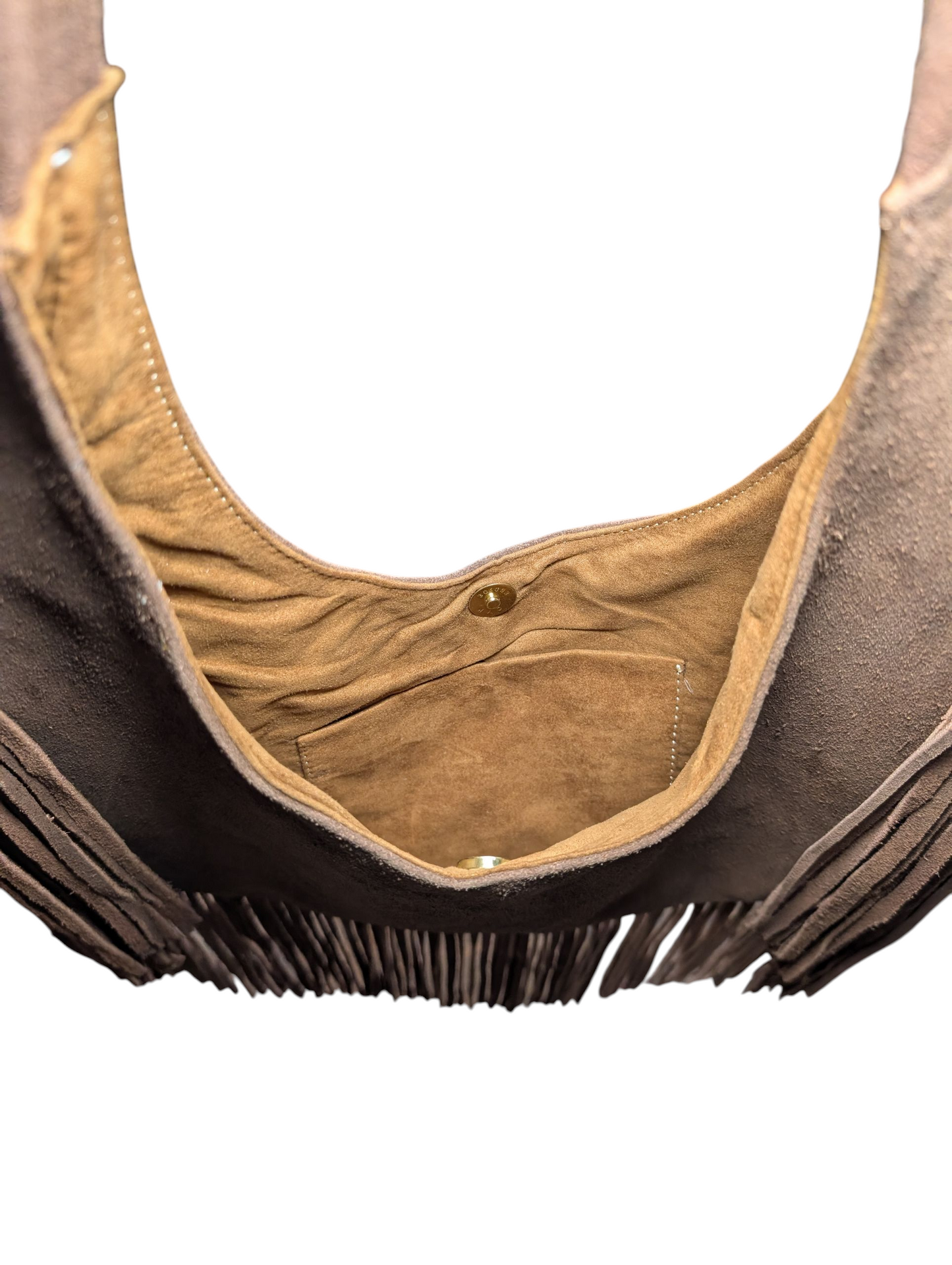 Western Fringe Leather Handbag (0005) - Taupe