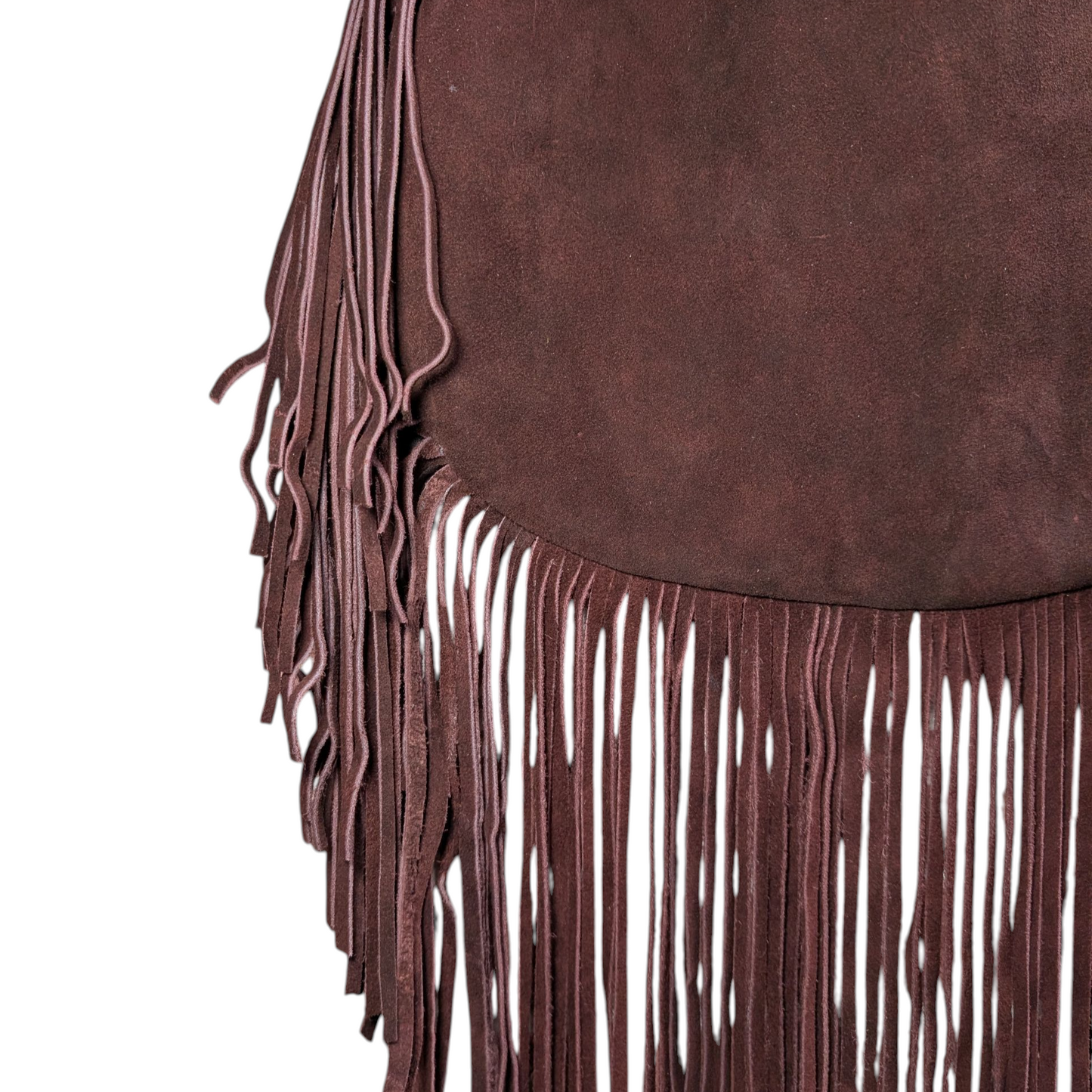 Western Fringe Leather Handbag (0004) - Burgundy