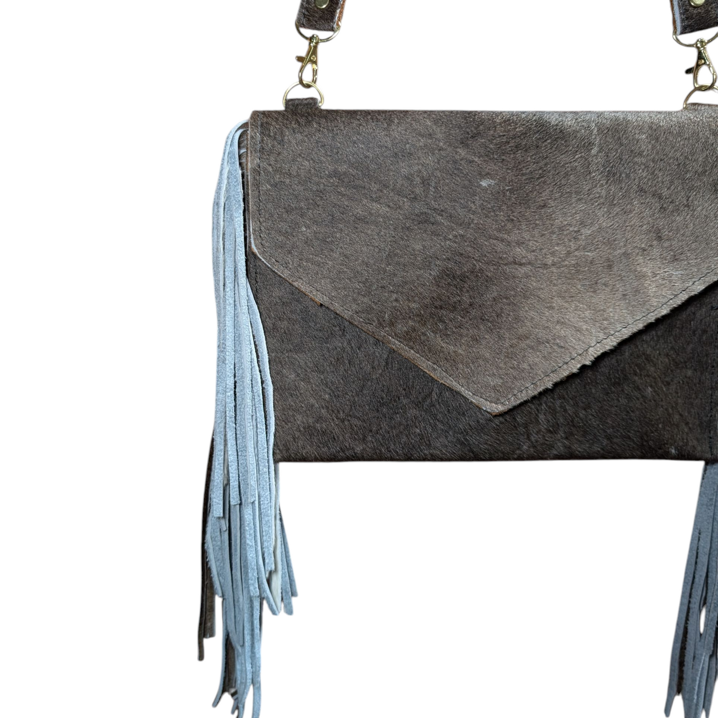 Handmade Leather Bag (0006) - Genuine Cowhide w/ Fringe