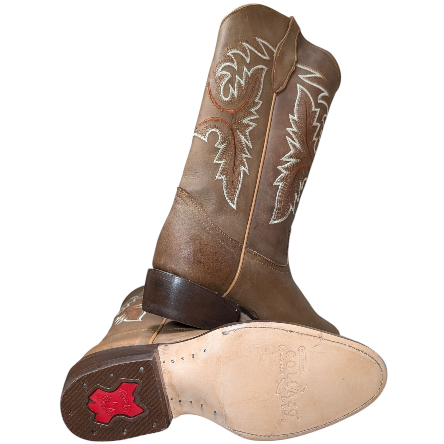 Women's Cowboy Boots (0061) - 14.5" Light Brown w/ Round Toe