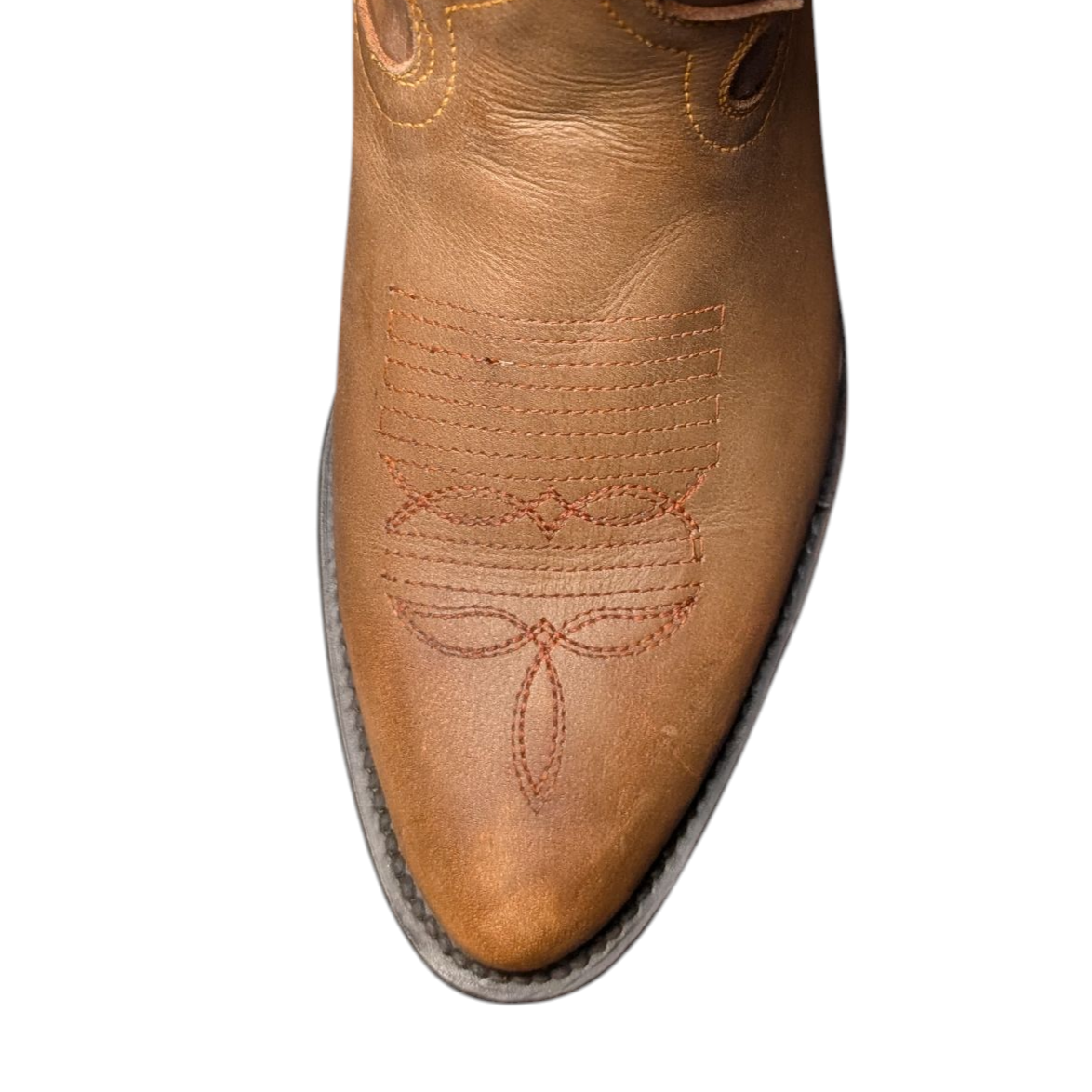 Women's Cowboy Boots (0061) - 14.5" Light Brown w/ Round Toe