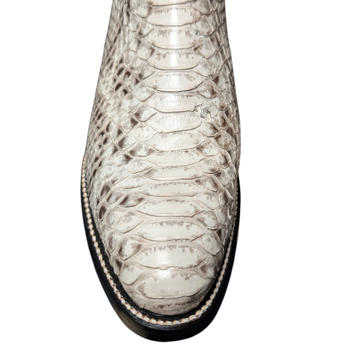 Men's Exotic Leather Cowboy Boots (0068) - 14" Snake Skin Leather w/ Western Stitching & Round Toe