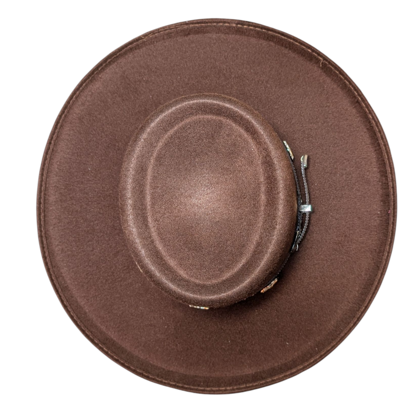 Brown Flat Brim Cowboy Hat