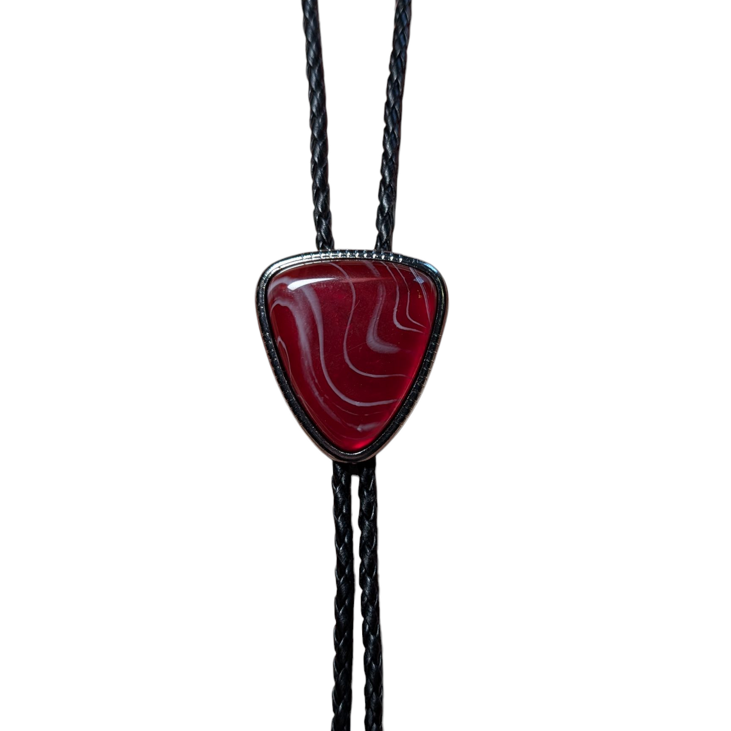 Western Bolo Tie (0039) - Red Smoke