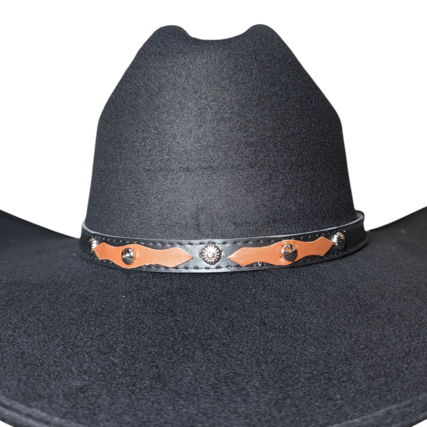 Rodeo Black Felt Cowboy Hat w/ Two-Tone Band