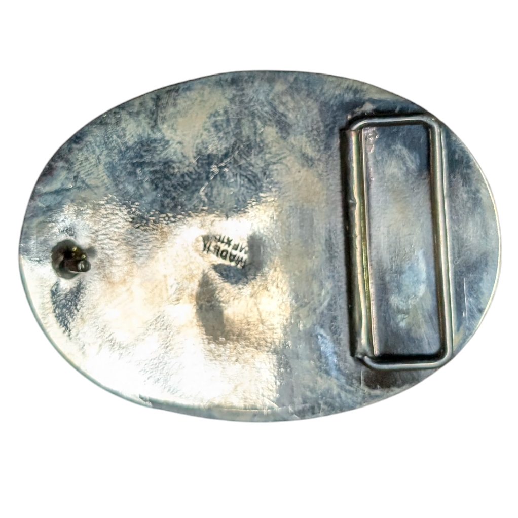 Premium Western Buckle (0056) - Red w/ Genuine Scorpion