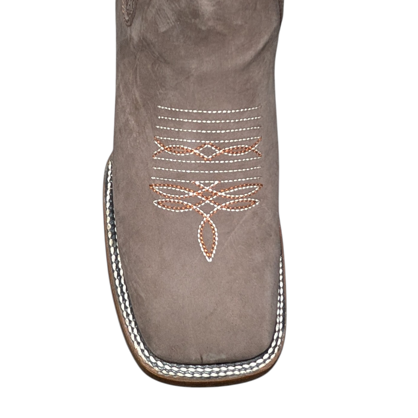 Western Ankle Boots (0097) - Ashy Brown Leather w/ Square Toe