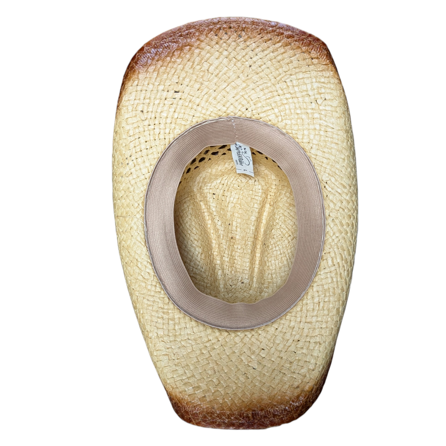 Natural Burnt Straw Cowboy Hat w/ Brown Hat Band