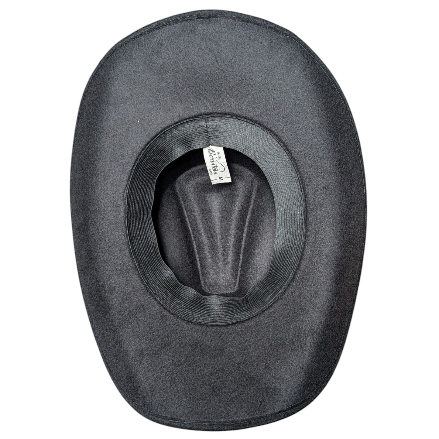 Black Felt Diamond Crease Cowboy Hat
