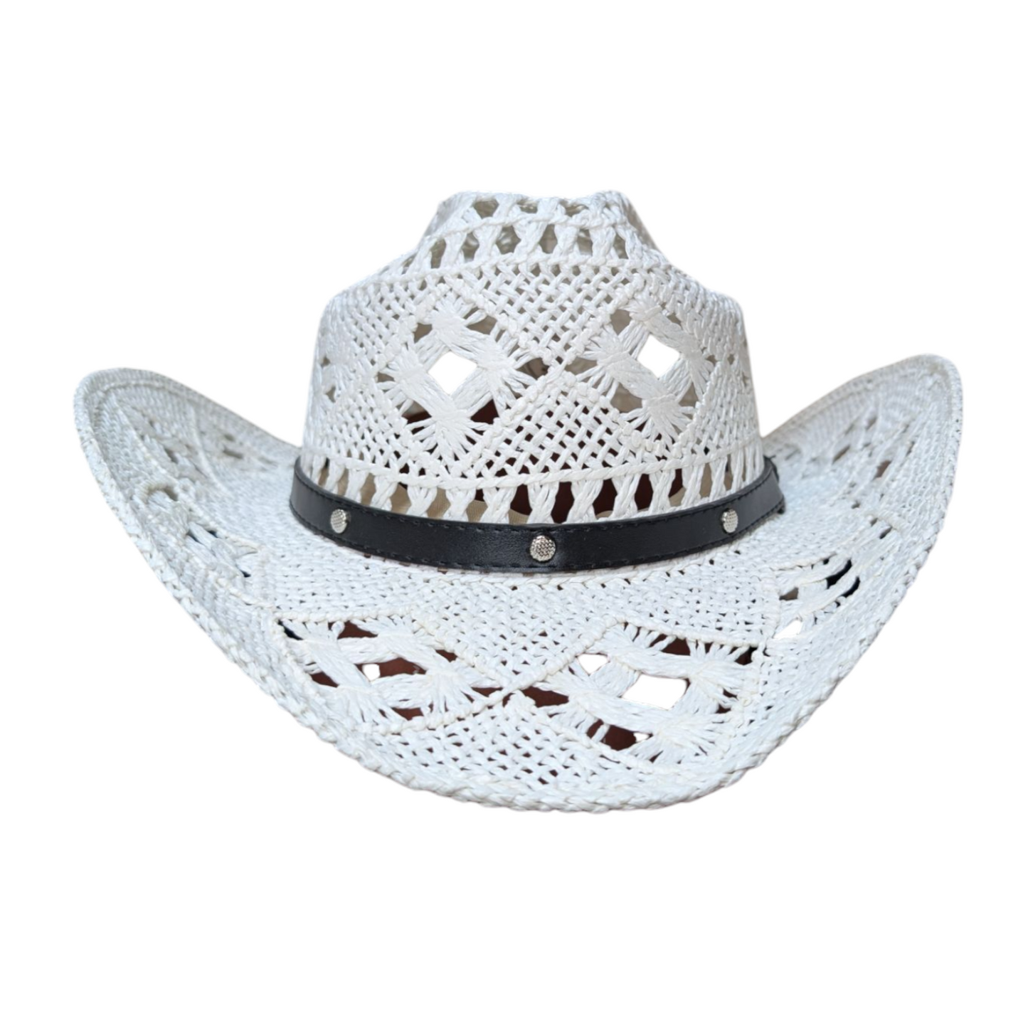 White Straw Cowboy Hat