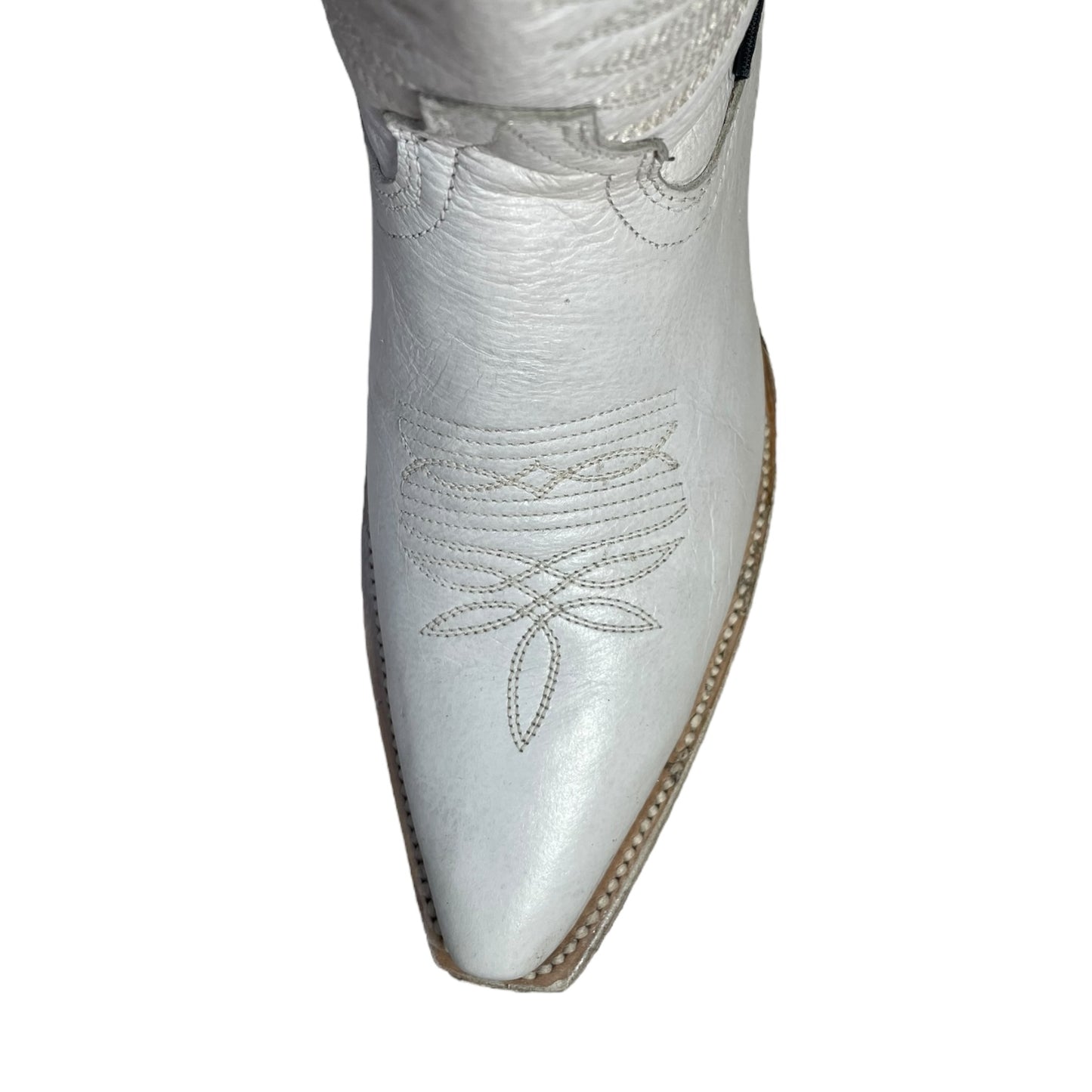 Women's Cowboy Boots (0036) - 20.5" Knee High White with J Toe