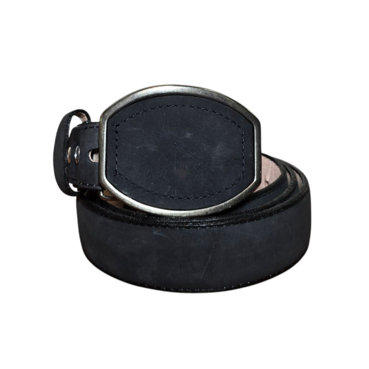 Black Western Belt - Genuine Leather (0001)