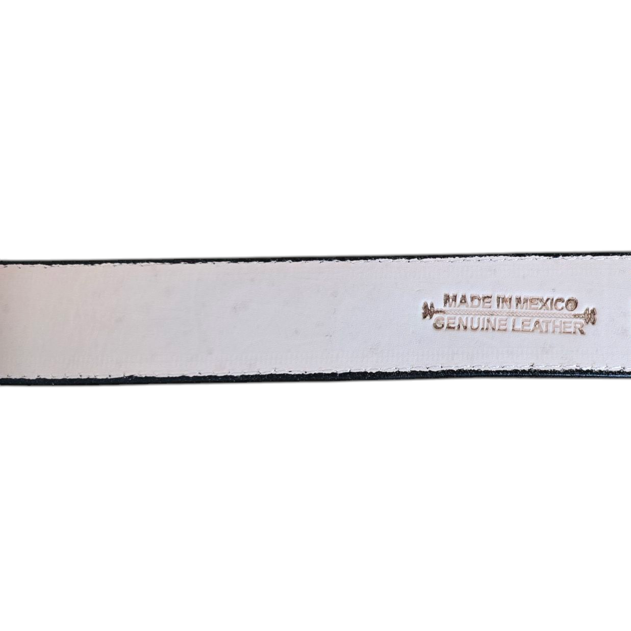 Black Western Belt - Top Grain Genuine Leather (0004)