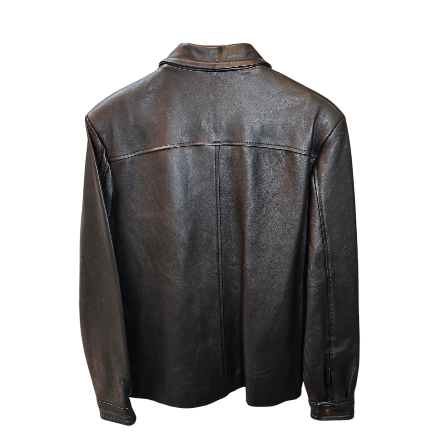 Classic Black Leather Jacket 0002 (Size 42)