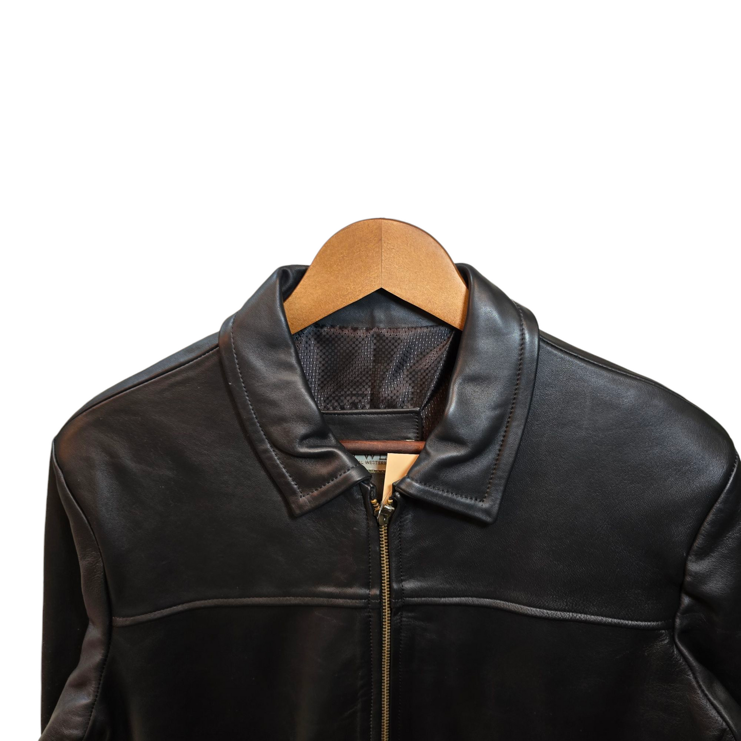 Classic Black Leather Jacket 0002 (Size 42)