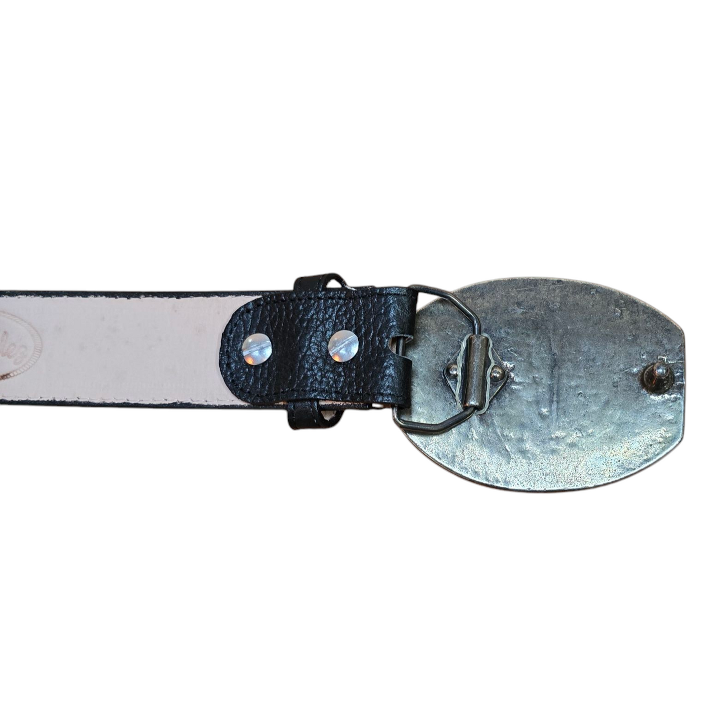 Black Western Belt - Top Grain Genuine Leather (0004)