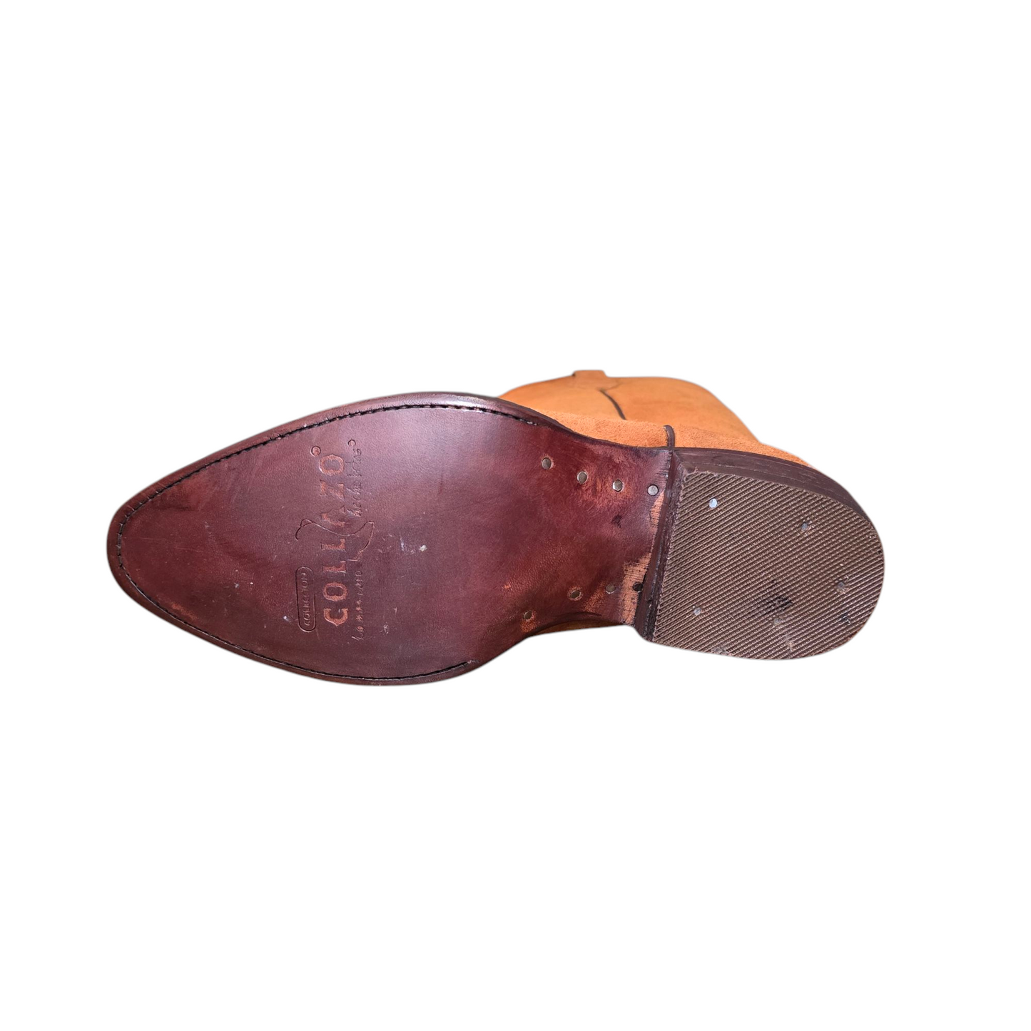 Women's Cowboy Boots (0039) - 14.5" Cinnamon Brown Suede Boot w/ Round Toe
