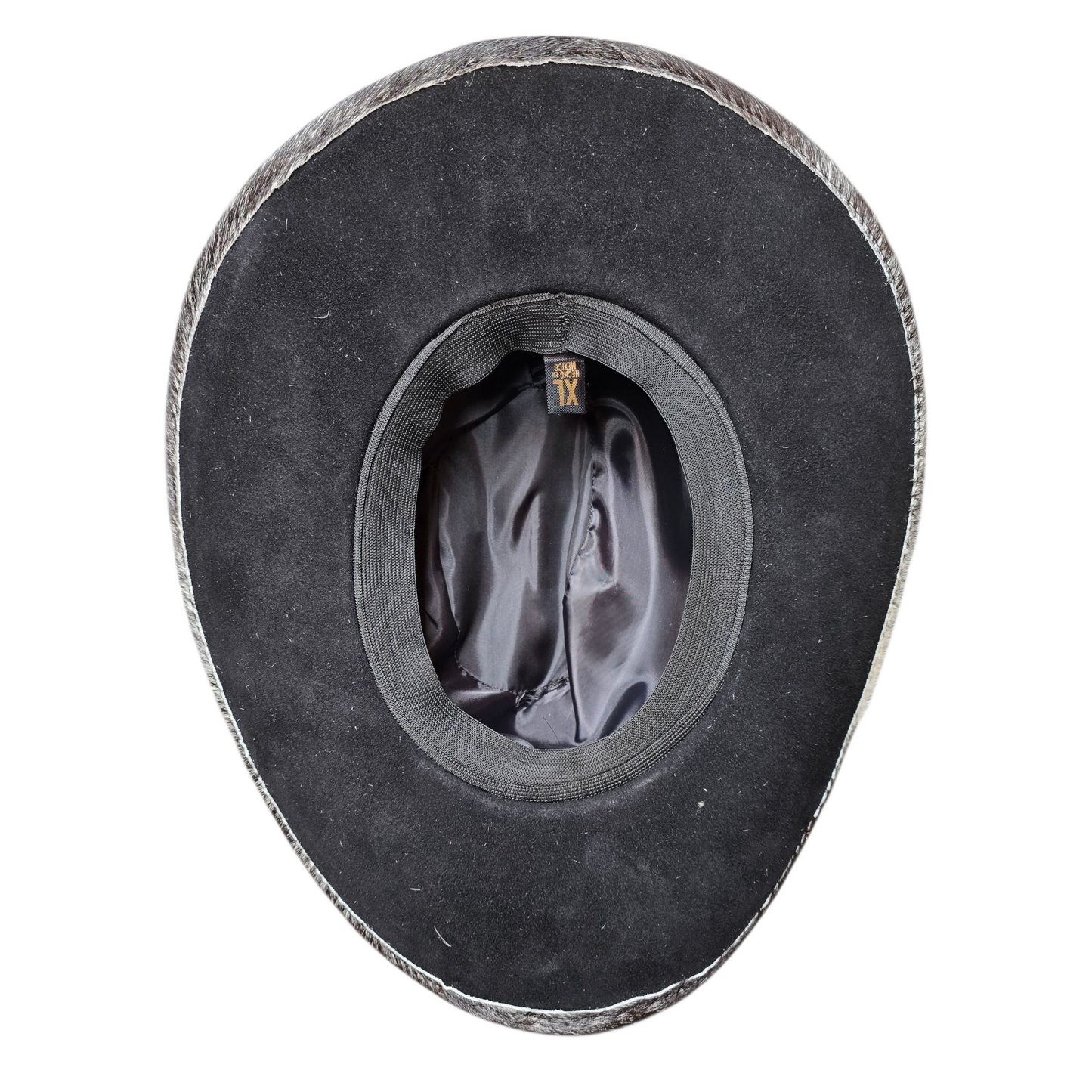 Genuine Cowhide Hat - Black & White