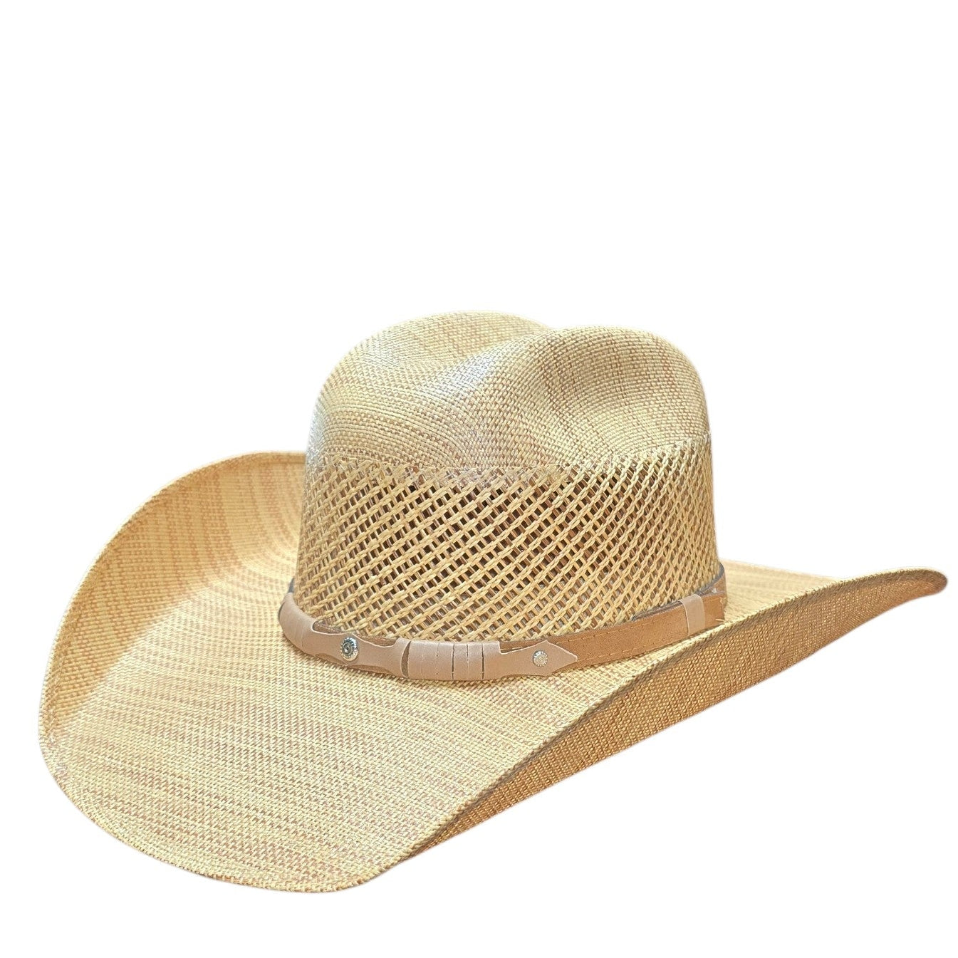 Straw Cowboy Hat with Vented Mesh