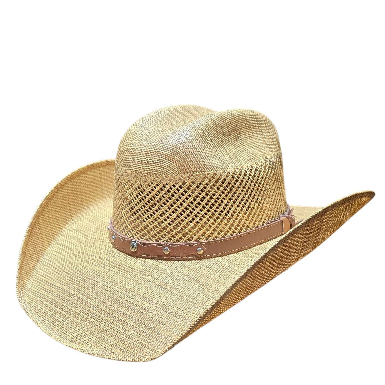 Straw Cowboy Hat with Vented Mesh