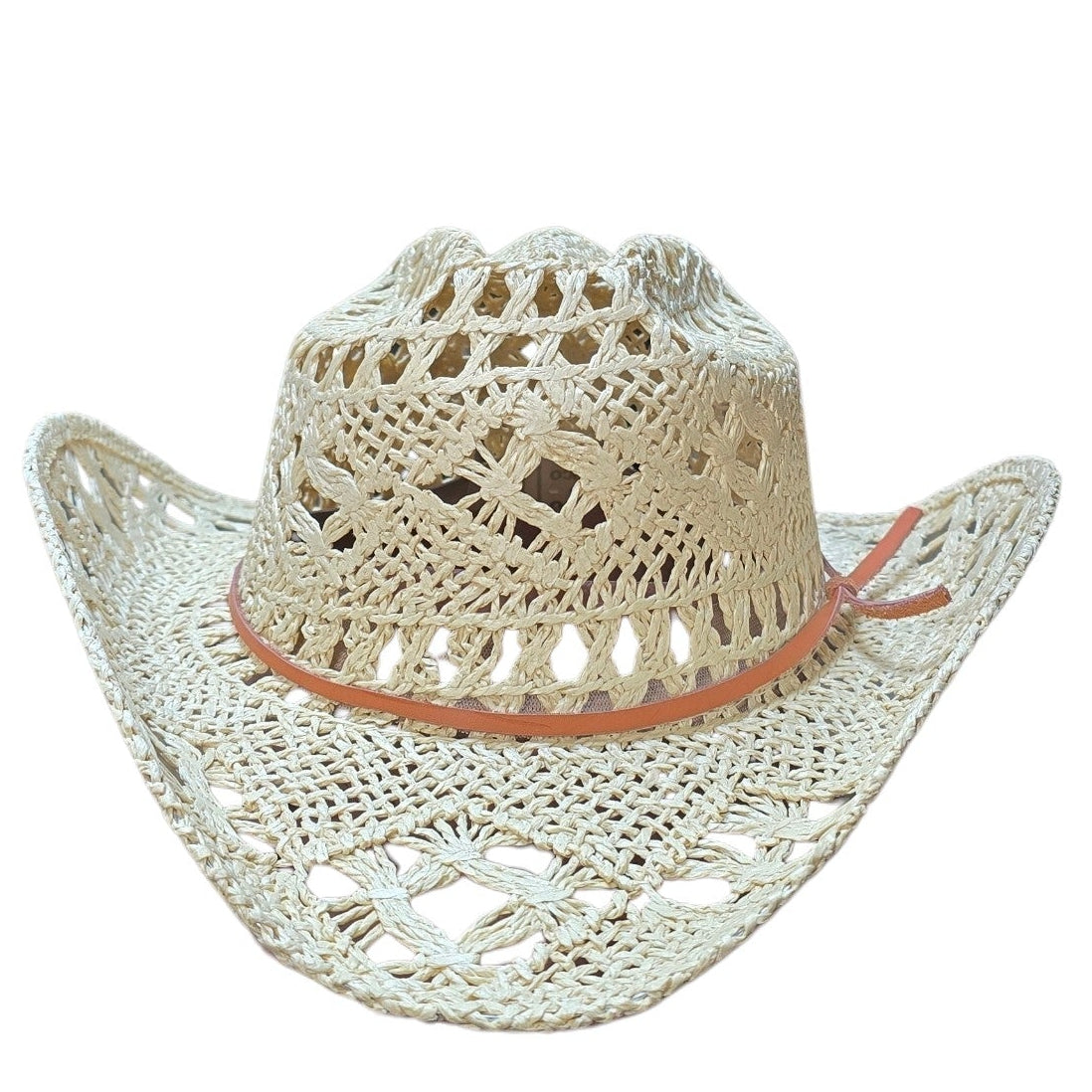 Beige Straw Cowboy Hat