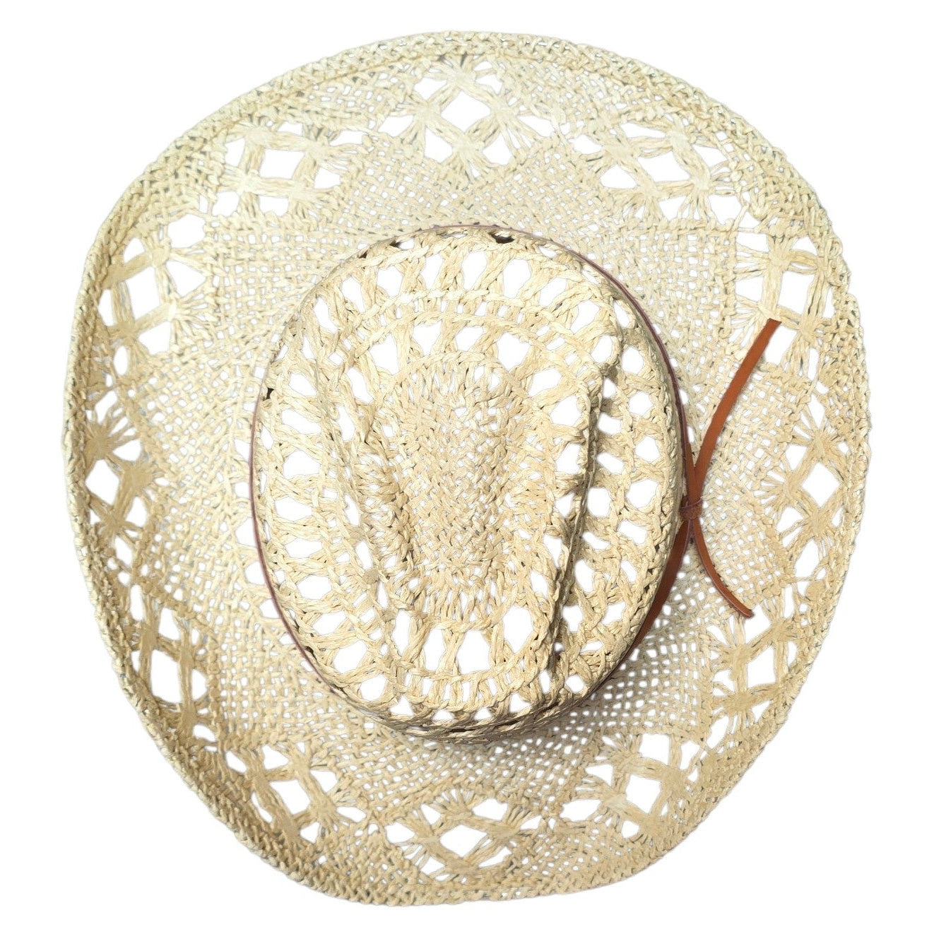 Beige Straw Cowboy Hat