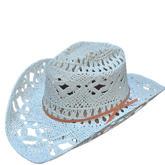 White Straw Cowboy Hat