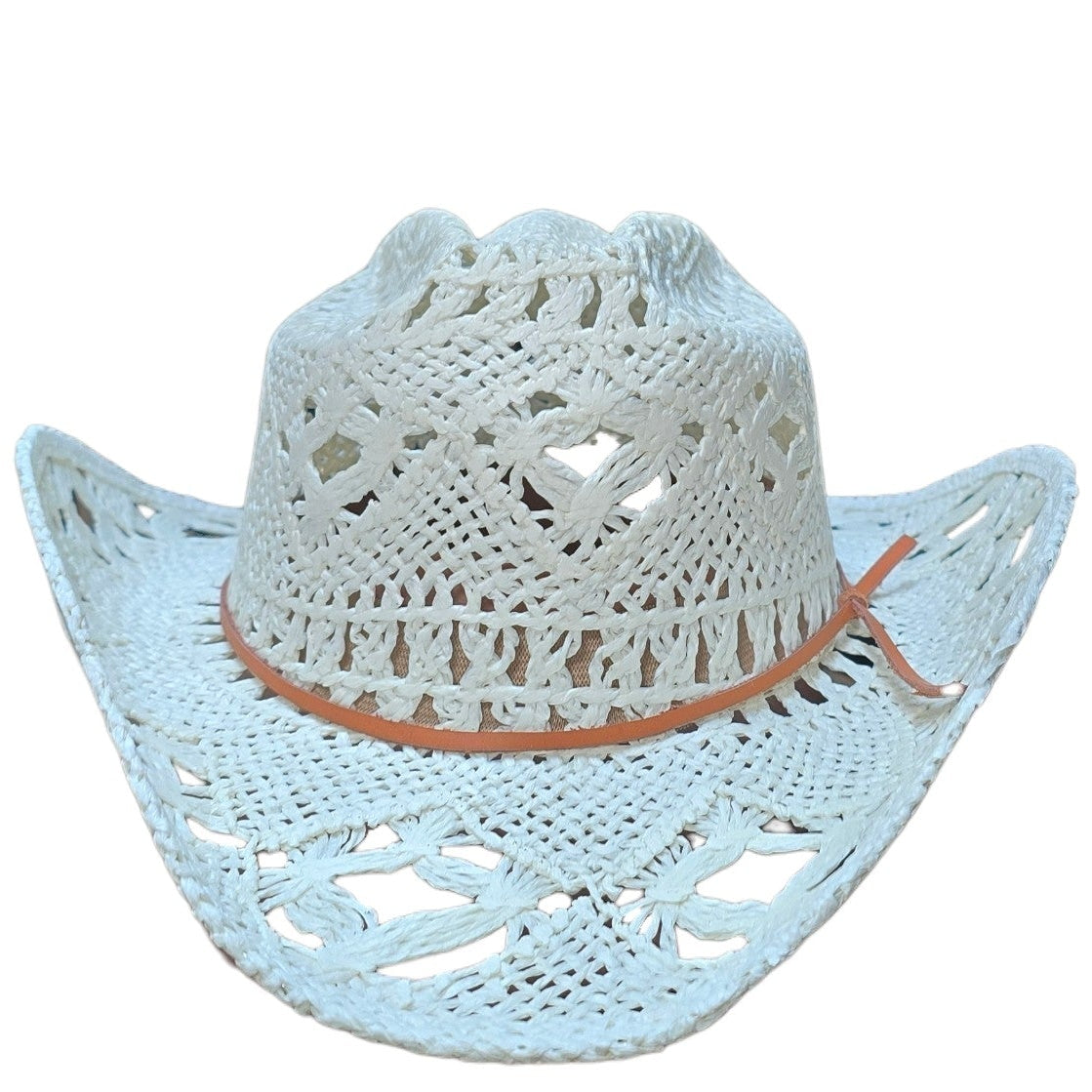 White Straw Cowboy Hat