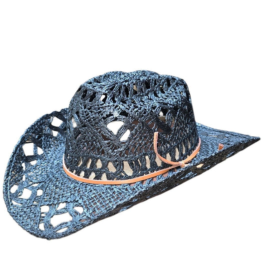 Black Straw Cowboy Hat
