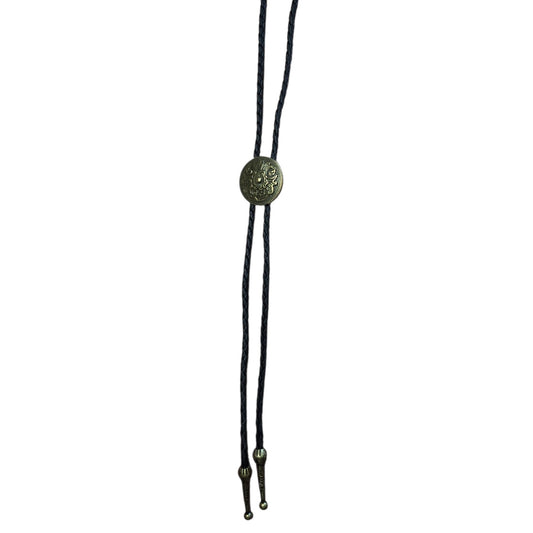 Western Bolo Tie (0074) - Bronze Floral