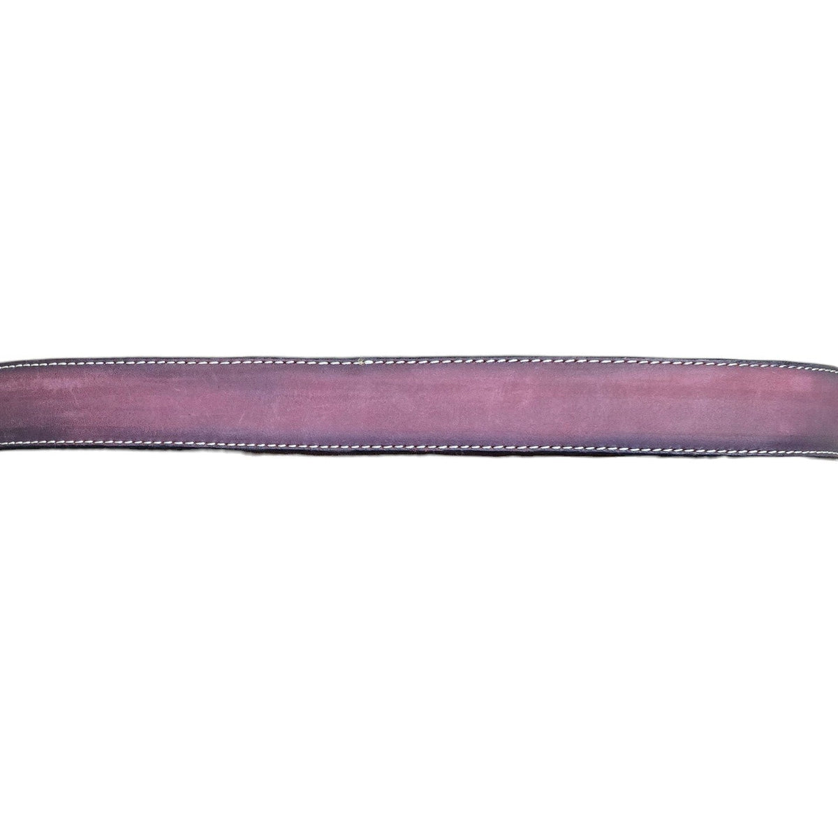 Genuine Leather Belt (0031) - Burgundy Leather w/ Engraved Buckle