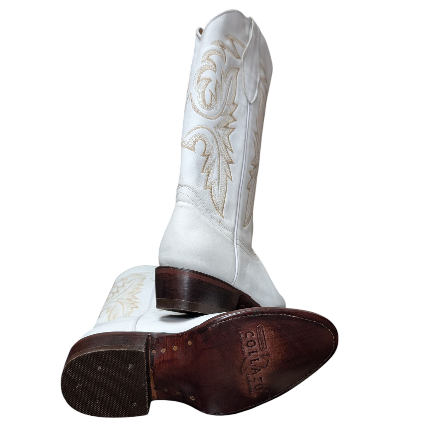 Women's Cowboy Boots (0060) - 14.5" White Round Toe