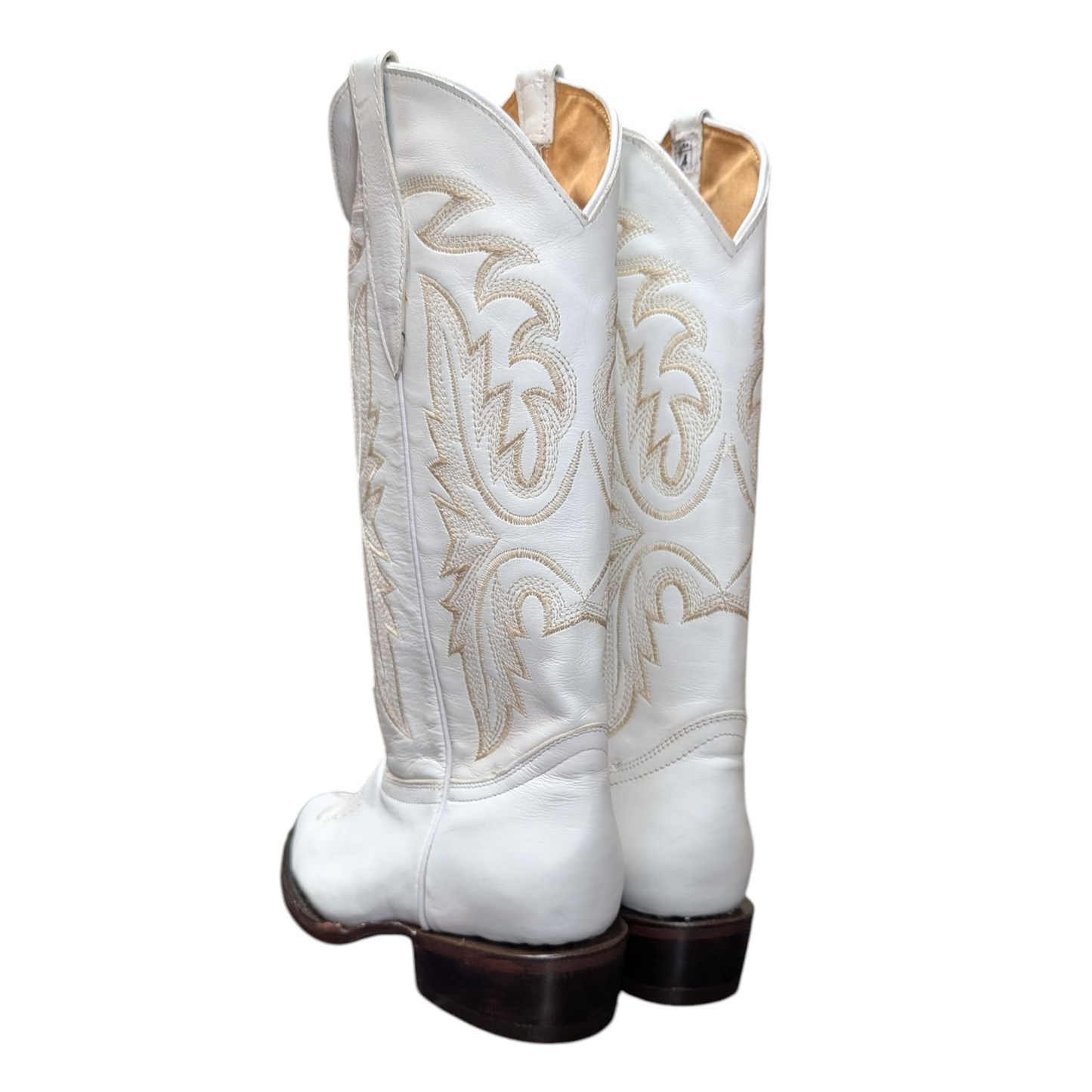 Women's Cowboy Boots (0060) - 14.5" White Round Toe