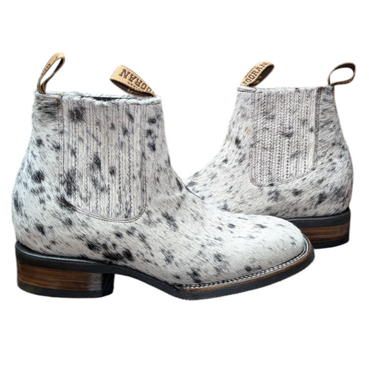 Men's Western Ankle Boot (0029) - 8" Cowhide Wide Square Toe