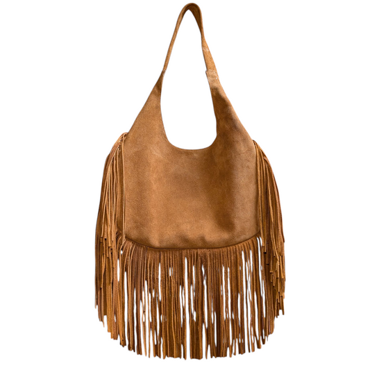Western Fringe Leather Handbag (0001) – Tan