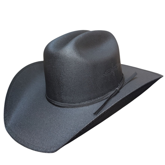 Black Matte Straw Cowboy Hat
