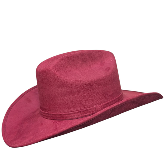 Burgundy Felt Cowboy Hat