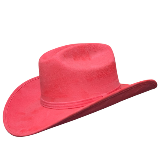 Neon Pink Felt Cowboy Hat